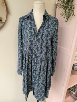 Robe feuilles bleues By One – XL