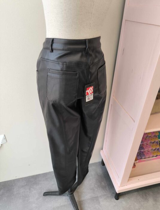 Pantalon droit cuir 36 - Toxik