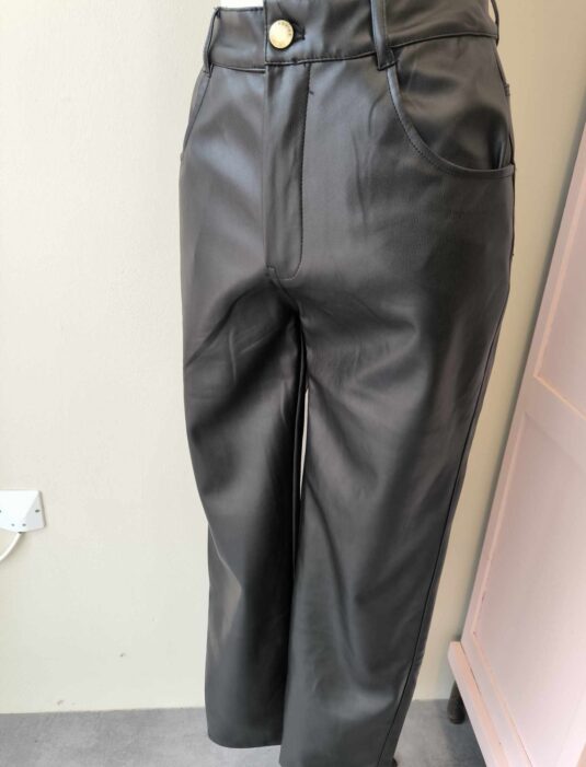 Pantalon droit cuir 36 - Toxik